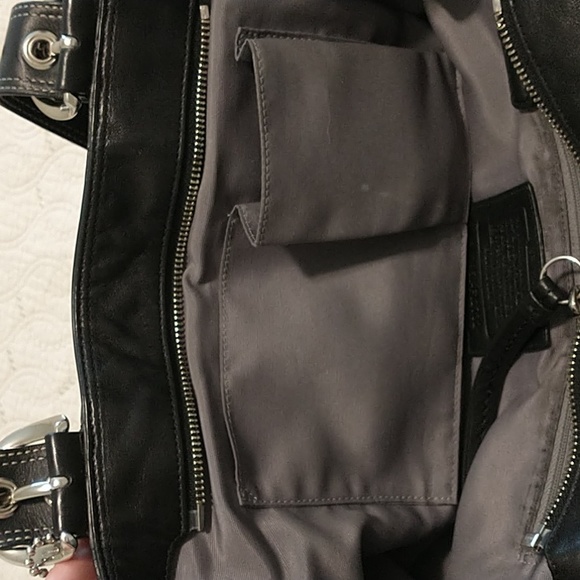 Coach Soho F13732 Pleated Leather Tote Bag - Picture 7 of 16